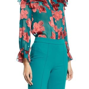 Alice + Olivia bright blue trousers